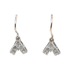 Boucles d'oreilles pendantes en forme de voile en diamants 0,31 carat