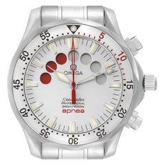 Omega Seamaster Apnea Jacques Mayol Stahl-Herrenuhr mit silbernem Zifferblatt 2595.30,00