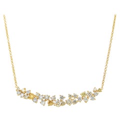 Alexander Beverly Hills 3.68ct Multi Color Diamond Pendant Necklace 18k