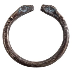 Antiker griechischer Schlangenring Silber 4. Jahrhundert v. Chr. Tragbarer Museumsqualität