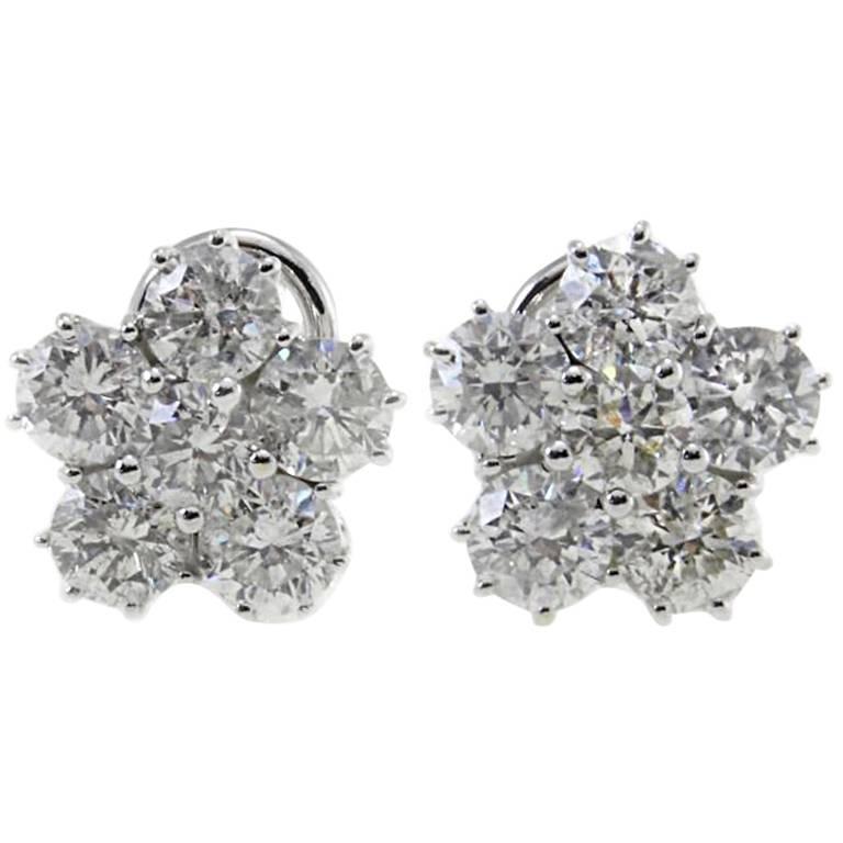 Luise  Retro Diamond Gold Flower Earrings