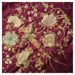Unique find - Antique Chinese Silk Embroidered Bed-Cover or Wall hanging