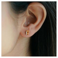 Pendientes de oro macizo de 14 quilates con forma de mariposa Pendientes de oro con forma de mariposa.