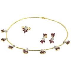 Kutchinsky Diamond and Ruby Jewellery Suite