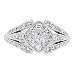 Kat Florence Platinum & Gold 1.15ctw Flawless Diamond Engagement Ring w/ Box