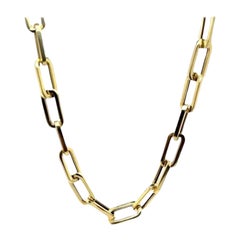 Paper Link Chain Necklace in 18ct Yellow Gold