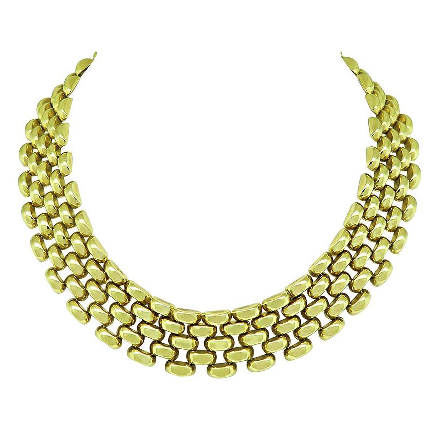 14k Yellow Gold Necklace For Sale