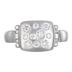 Faye Kim Platinum Diamond Hinged Chiclet Ring