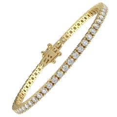 2.00 Ct Taglio Rotondo GH-I1 Diamante Naturale Bracciale Classico Tennis 4 Punte Oro 14K