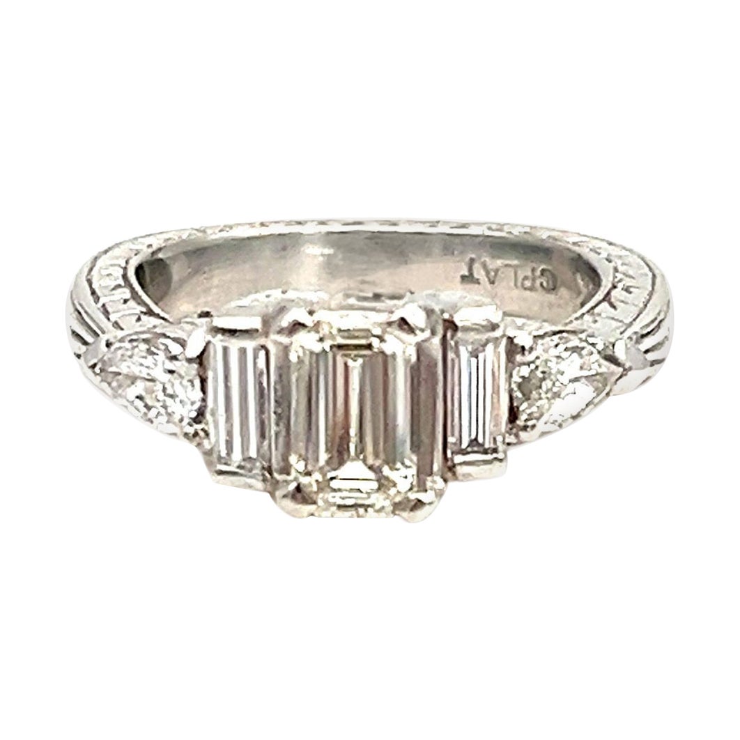 1.25 ct Emerald Cut Diamond Ring