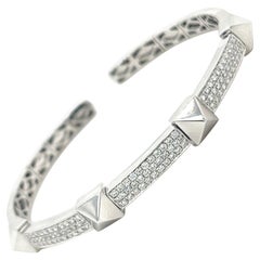 18K White Gold Diamond Streamlined Bracelet