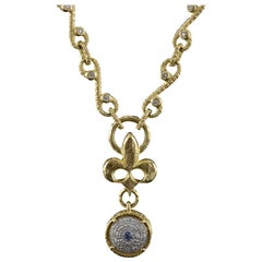 Torrini 0.60 Carat Sapphire Diamond Gold Necklace