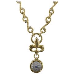 Torrini 0.60 Carat Sapphire Diamond Gold Necklace 6