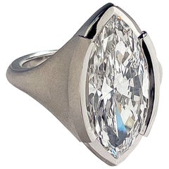 Geoffrey Good 6.01 Carat GIA Natural Diamond Solitaire Emerge Ring in Platinum