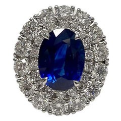Sapphire Oval Ring 4.30 Cts
