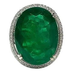 2.05 CTS Emerald Cushion Ring