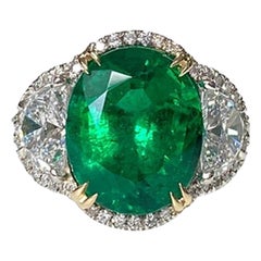 Emerald Oval Ring 5.83 CTS