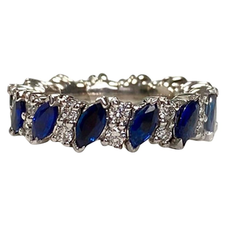 Expandable Sapphire Marquise Band 2.62 CT For Sale