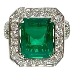 Emerald Emeraldcut Ring 5.25 cts