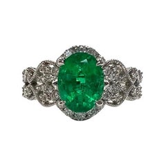 2.05 CTS Emerald Oval Ring