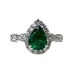 1.31 CTS Emerald Pear Ring