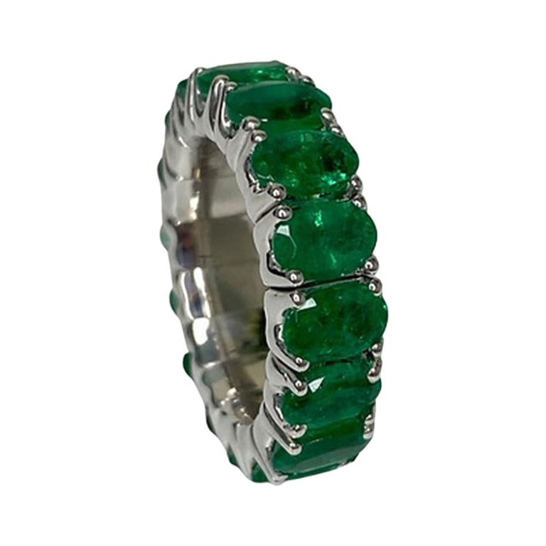 Expandable Emerald Oval Band 6.85 CT For Sale