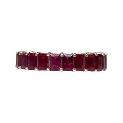 5.25 CTS Ruby Baguette Eternity Band