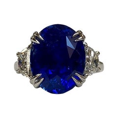 Sapphire Oval Ring 10.39 CT
