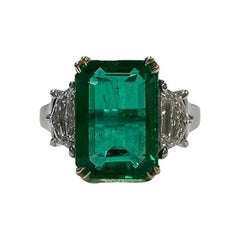 3.76 Carat Emerald EC Ring