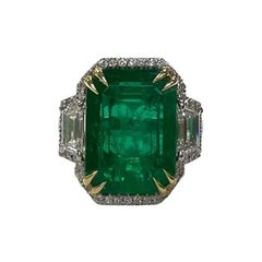 8.55 Carat Emerald EC Ring