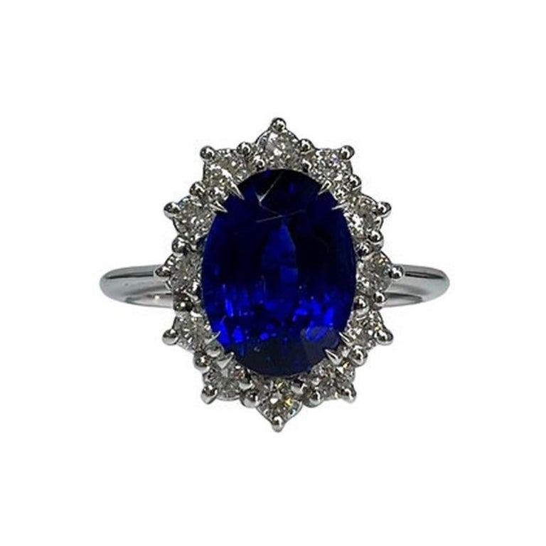3 Carat Sapphire Princess Diana Ring For Sale