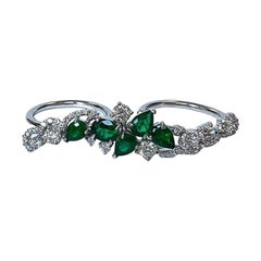 2.12 Carat Emerald Oval/Pear Ring
