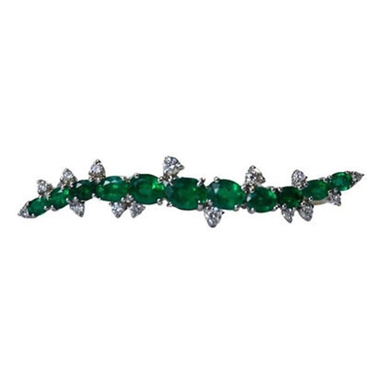 3.67 carat Emerald Double Finger Ring For Sale