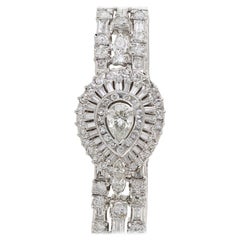 Retro Hamilton Cocktail Watch Platinum and 7.25CT-TDW Diamonds