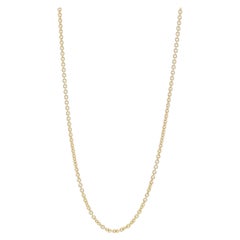 Yellow Gold Cable Chain Necklace 20" - 14k Italy
