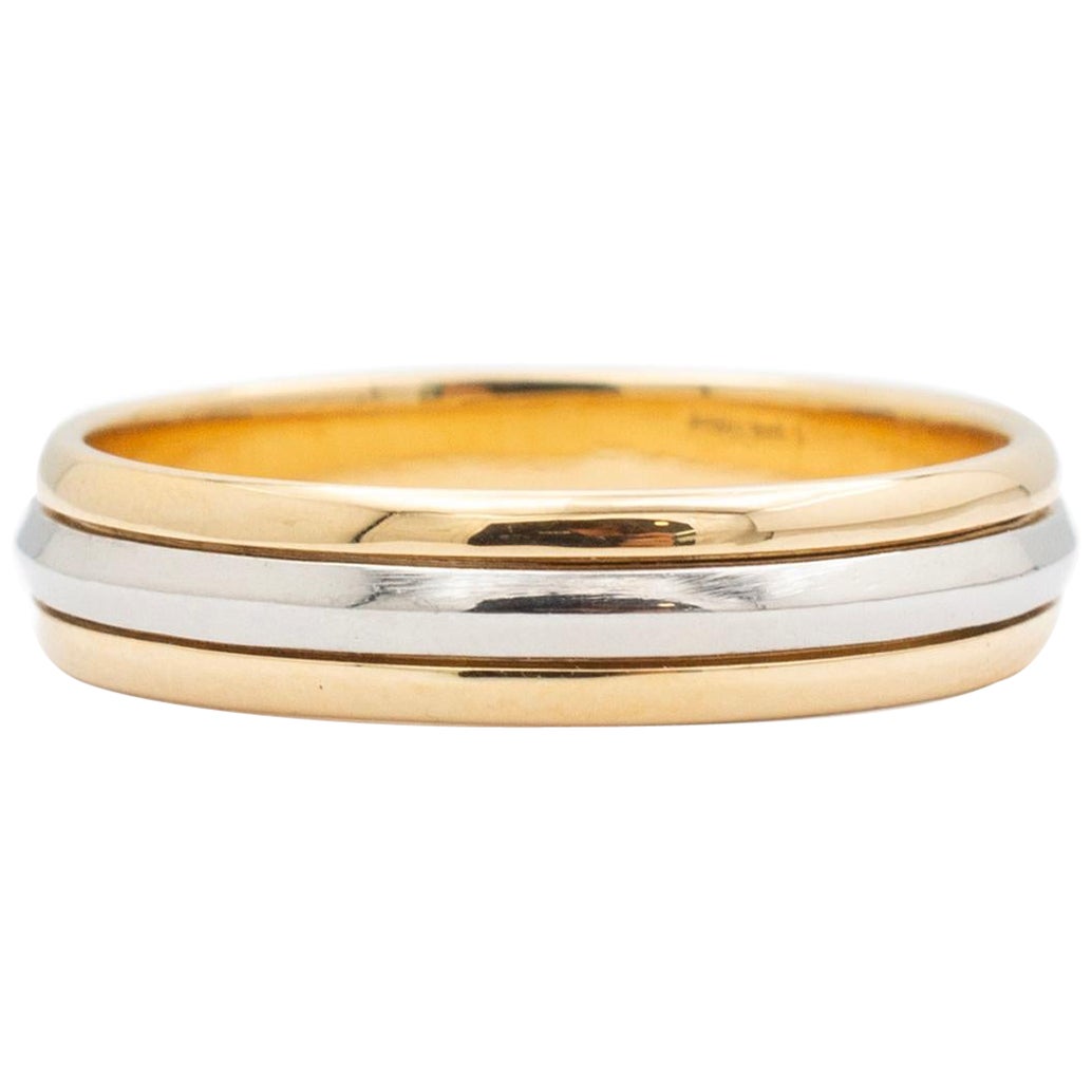 Artcarved 18K Yellow Gold & Platinum Wedding Band For Sale