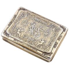 Renaissance Style German Silver Gilt Snuff Box 10