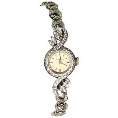 Antique 14K Diamond Omega Ladies Watch