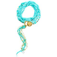 Peruvian Opal Necklace with Diamond Gold Clasp