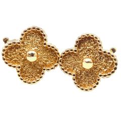 Van Cleef & Arpels Vintage Alhambra Gold Earrings