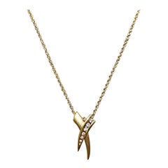 14k Yellow Gold Diamond Slide Pendant with 14k Gold Chain 18" - Stamped