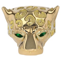 Jaguar-Ring aus 18 Karat Gelbgold von Tane