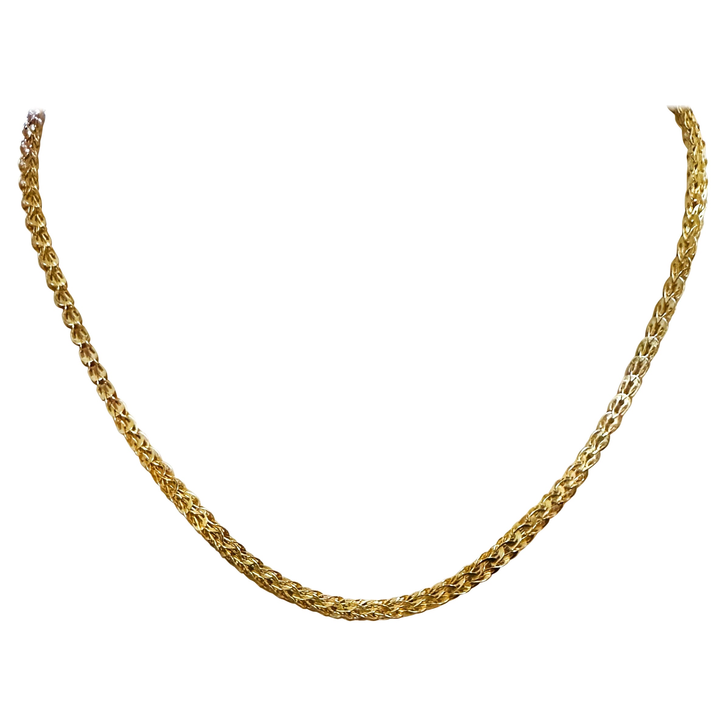 Chaîne de collier à maillons fantaisie en or jaune (18K)