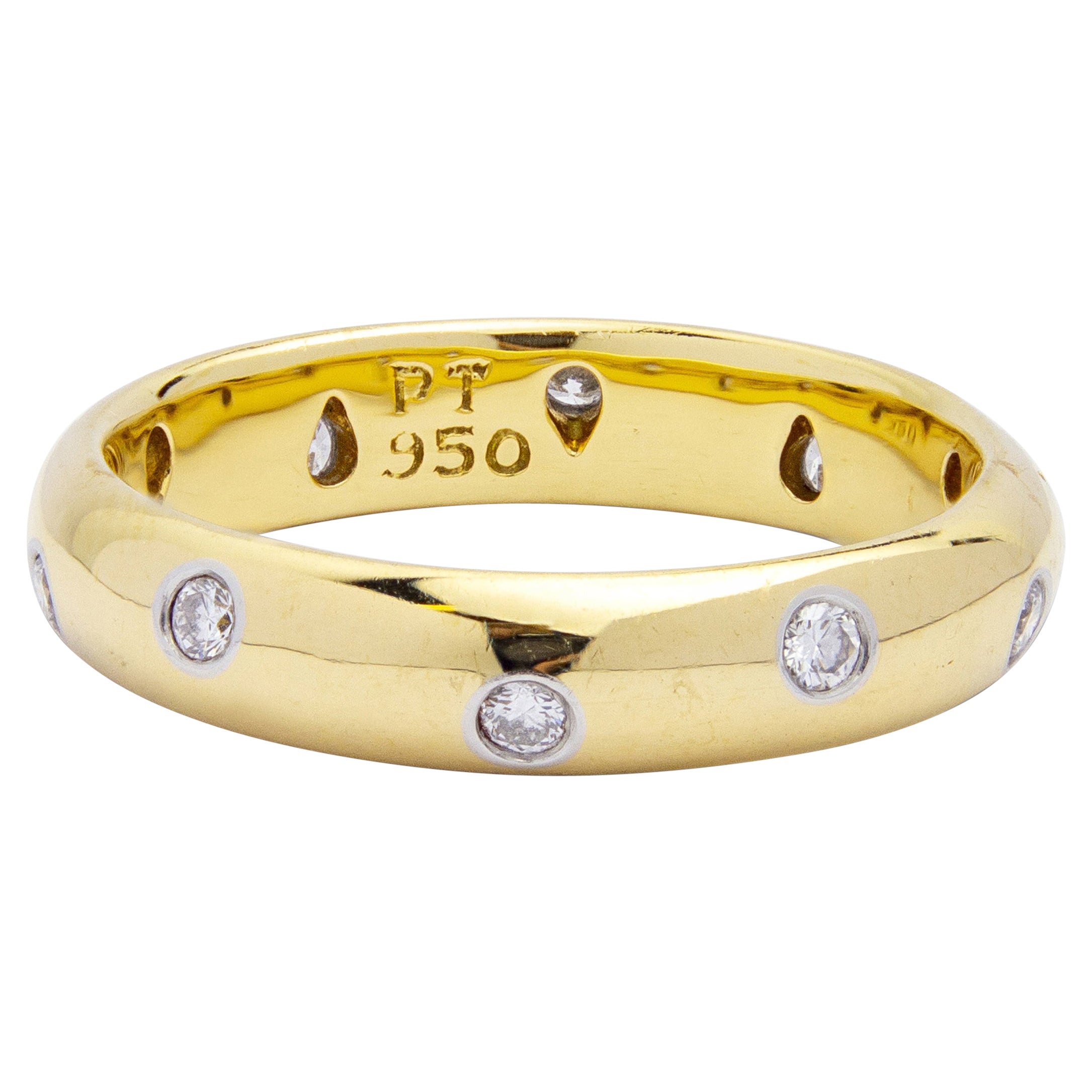 Tiffany & Co 18 Karat Gold & Diamond Etoile Ring