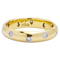 Used Tiffany & Co 18 Karat Gold & Diamond Etoile Ring