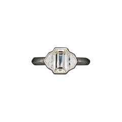1.73 ct GIA Certified Emerald Cut Diamond Ring