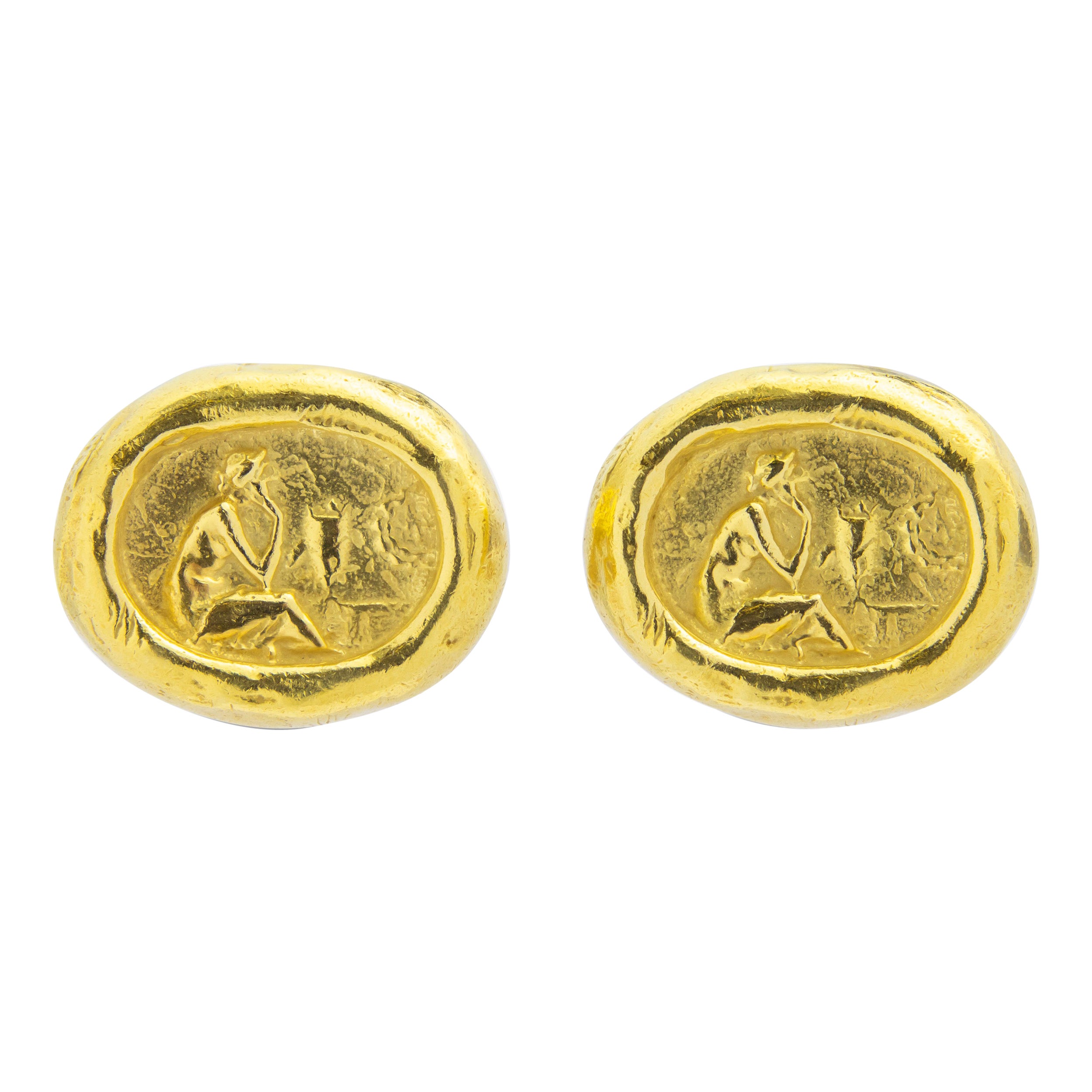 18 Karat Gold Seidengang 'Odyssey' Clip Earrings