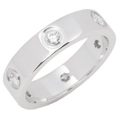 Cartier 6 Diamond 18ct White Gold Love Ring