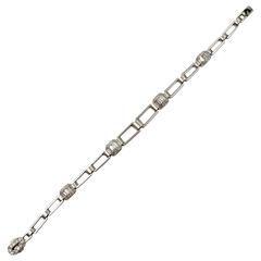 Elegant Art Deco Diamond Platinum Bracelet 2