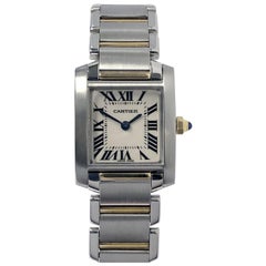 Used Cartier Tank Francaise Ladies Steel and yellow Gold Quartz Wrist Watch